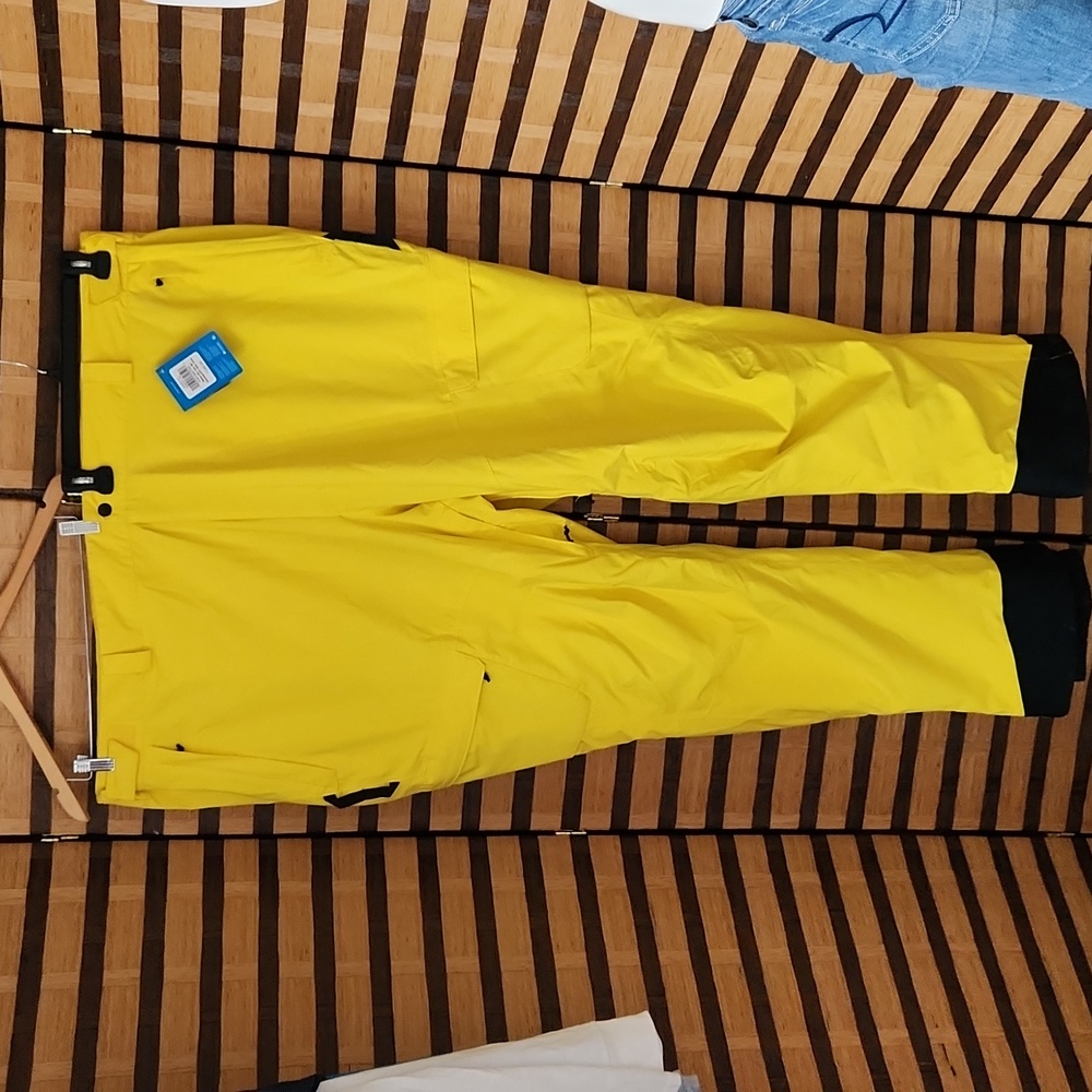 NWT!! Columbia $160 msrp Men's Powder Stash Pant, Laser Lemon, 6xlt